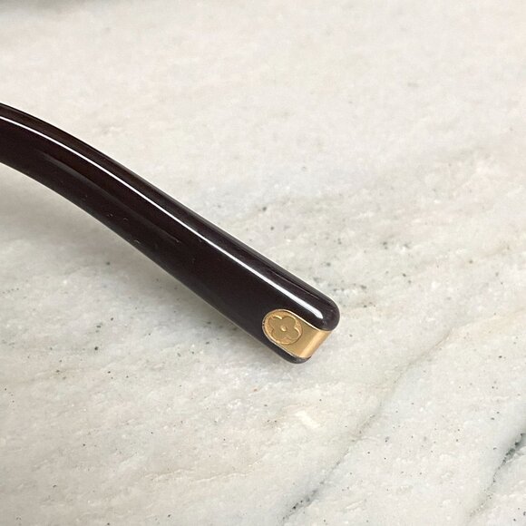 LOUIS VUITTON Brown Plastic Frame Daphne Sunglasses Shades Z0415W - Picture 8 of 9